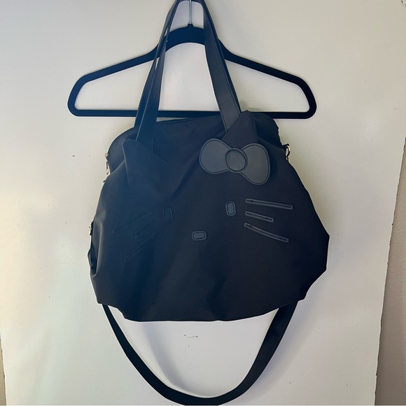 large Hello Kitty Black Tote with Bow Accent - Picture 1 of 7